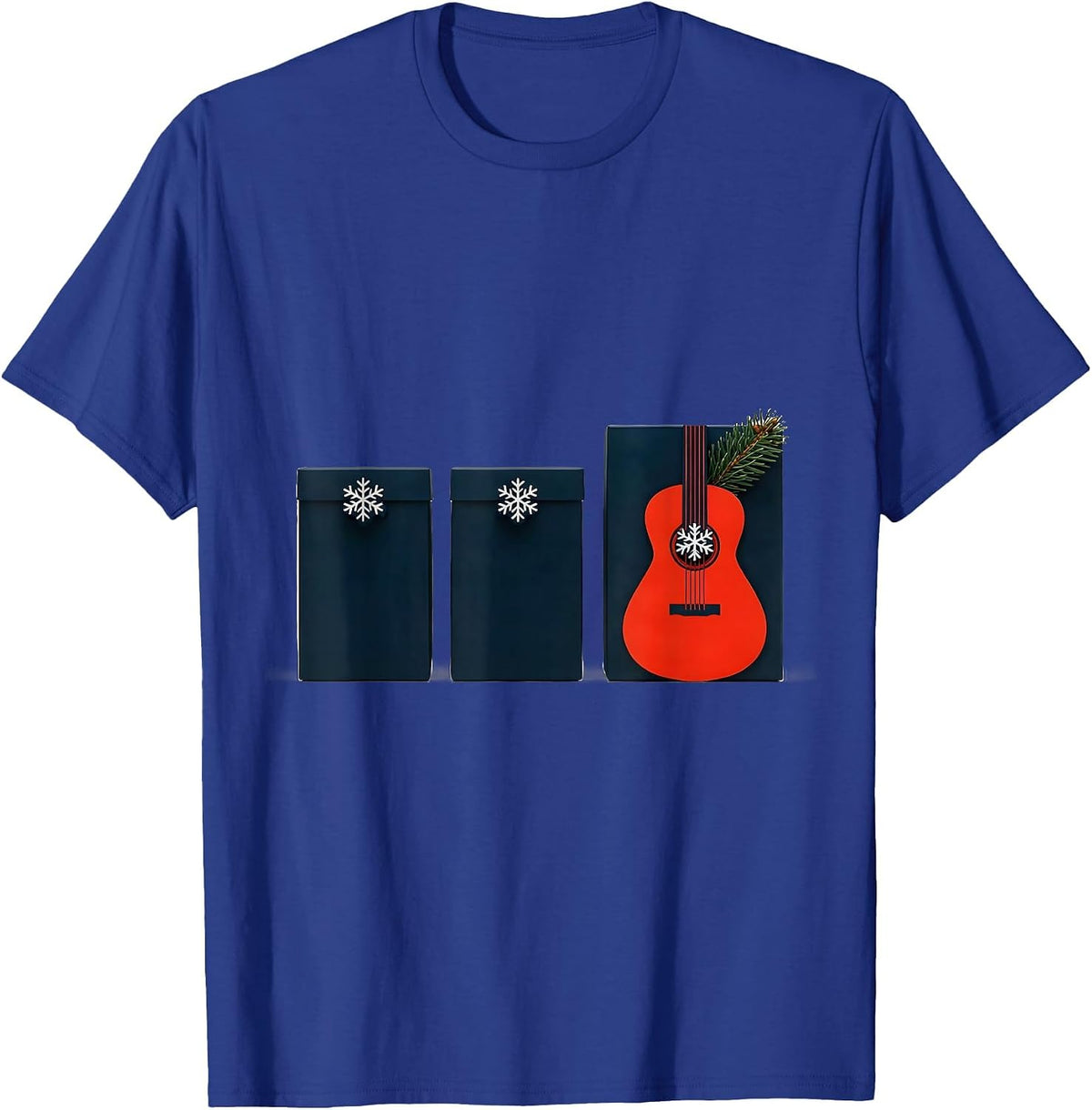 Geometric Gift Parcels Russian Heritage Novelty Christmas T-Shirt - Royal Blue