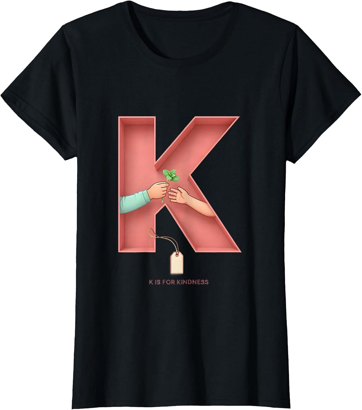 K Is For Kindness Kindergarten Teacher Back to School T-Shirt - Black