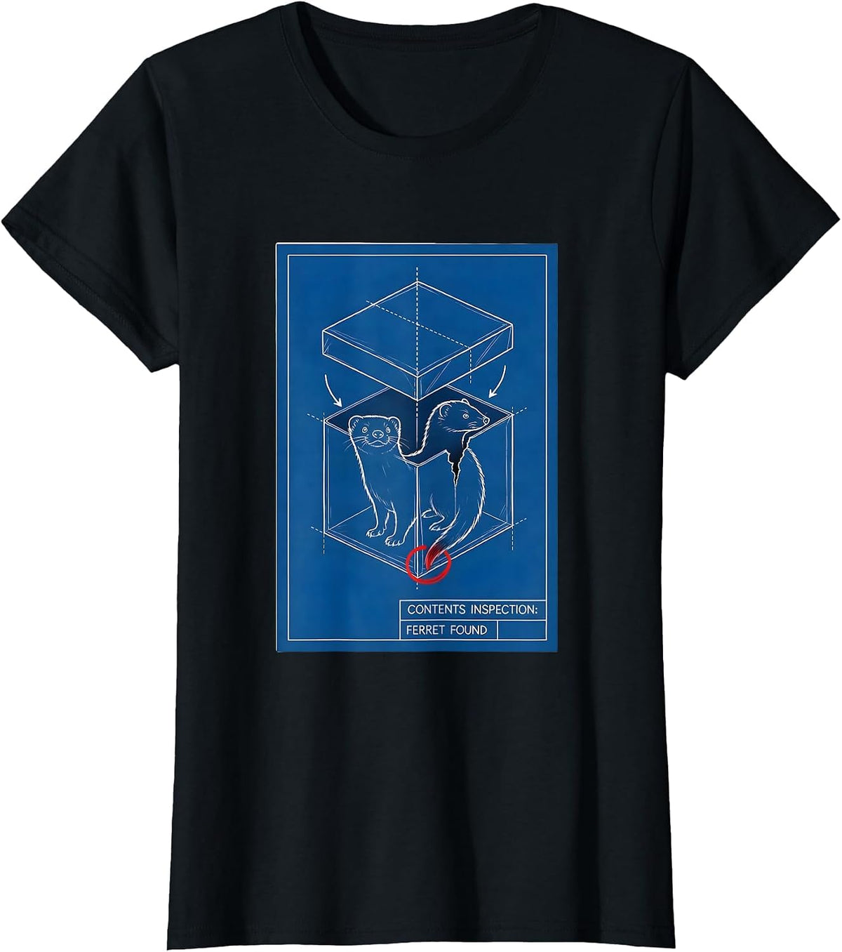 Contents Inspection: Ferret Found Funny Ferret Lover Gift T-Shirt - Black