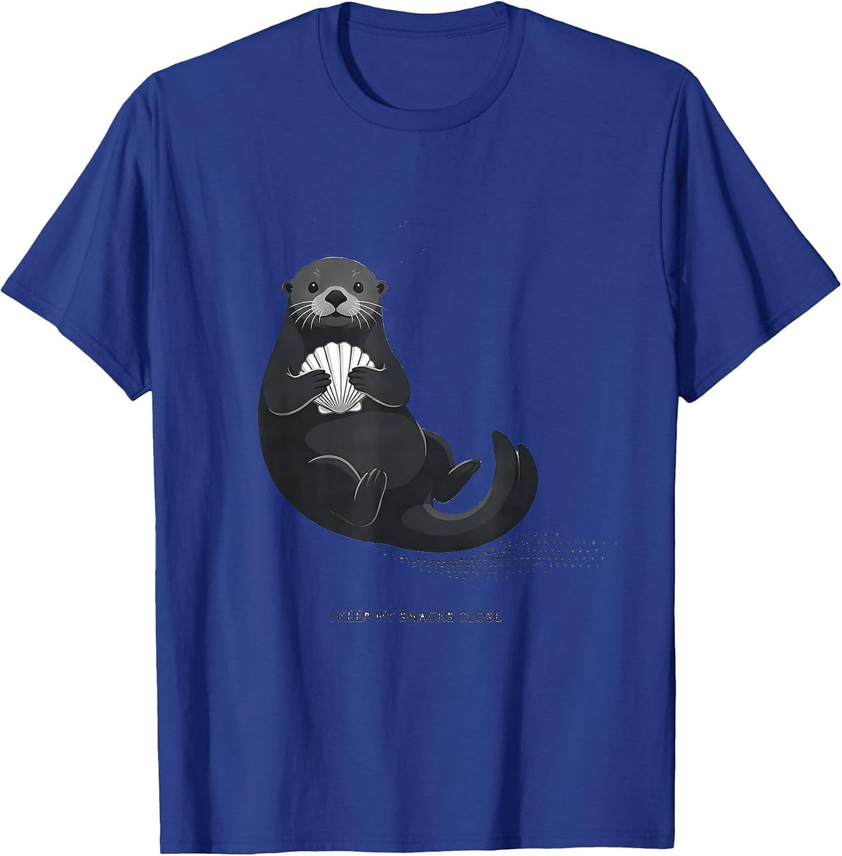 I Keep My Snacks Close Funny Otter Lover Humor Gift T-Shirt - Royal Blue