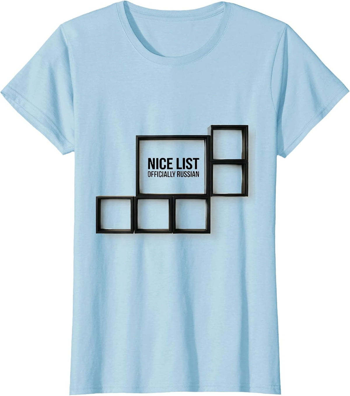 Nice List, Officially Russian Funny Russian Heritage T-Shirt - Baby Blue