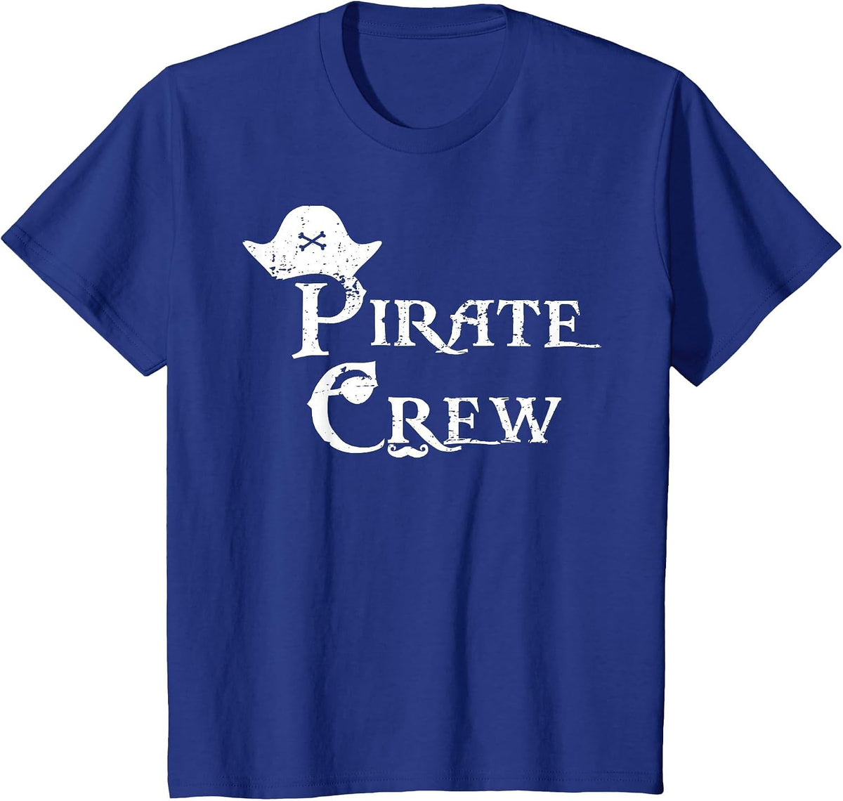 Pirate Crew Funny Halloween Costume Party Men Boys T-Shirt - Royal Blue