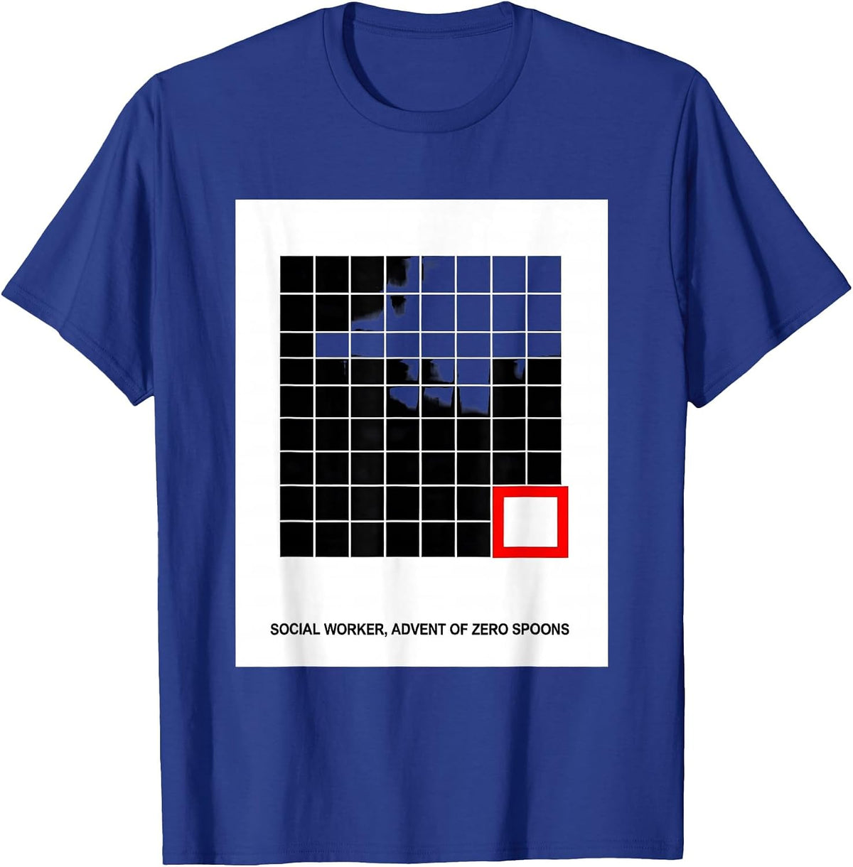 Social Worker Advent Of Zero Spoons Funny Christmas Party T-Shirt - Royal Blue