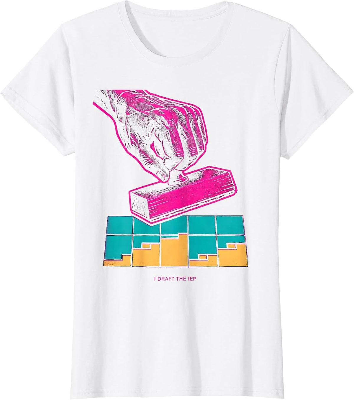 I Draft The IEP Risograph SPED Teacher Special Education T-Shirt - White