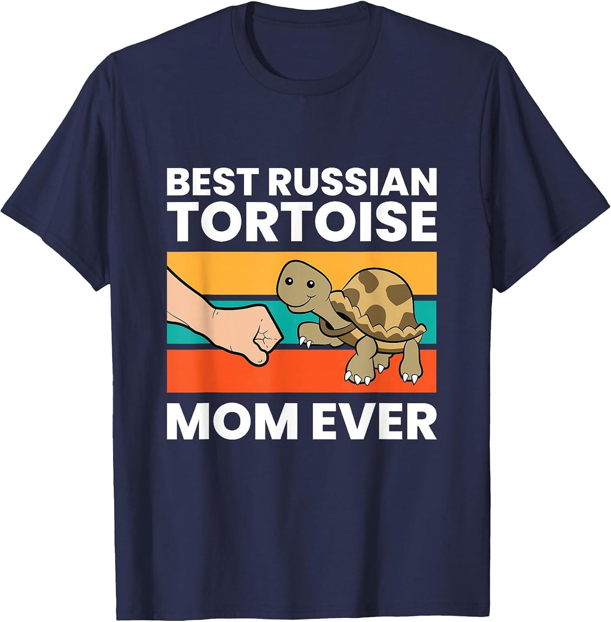 Best Russian Tortoise Mom Ever T-Shirt - Navy Blue