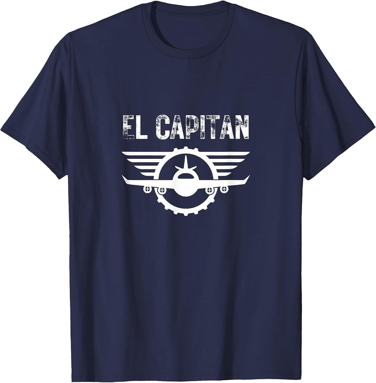 El Capitan Aviation Pilot Flight School T-Shirt - Navy Blue