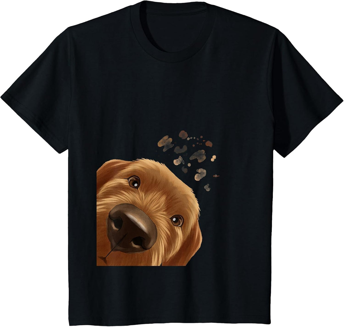 Funny Curious Dog Basset Fauve de Bretagne T-Shirt - Black