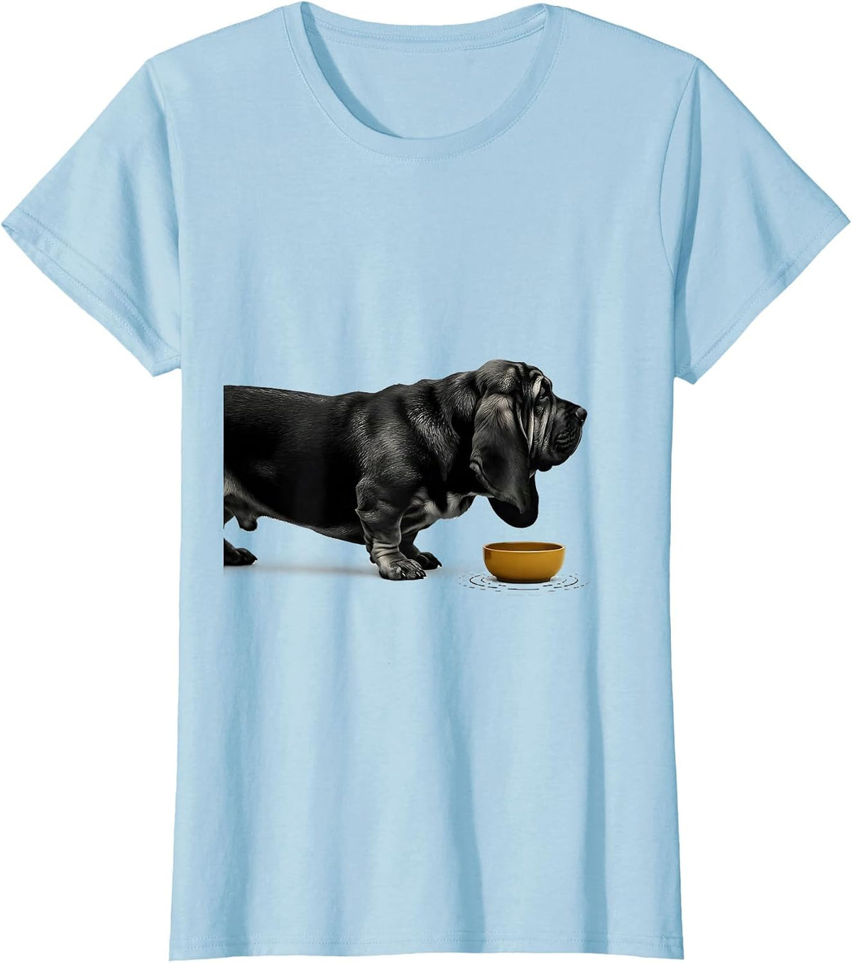 Basset Hound Long Ear Water Ripple Funny Dog Lover T-Shirt - Baby Blue