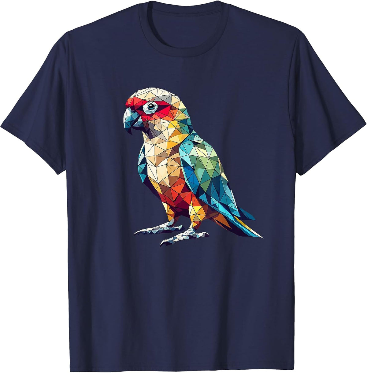 Geometric Art Conure Parrot Conures T-Shirt - Navy Blue