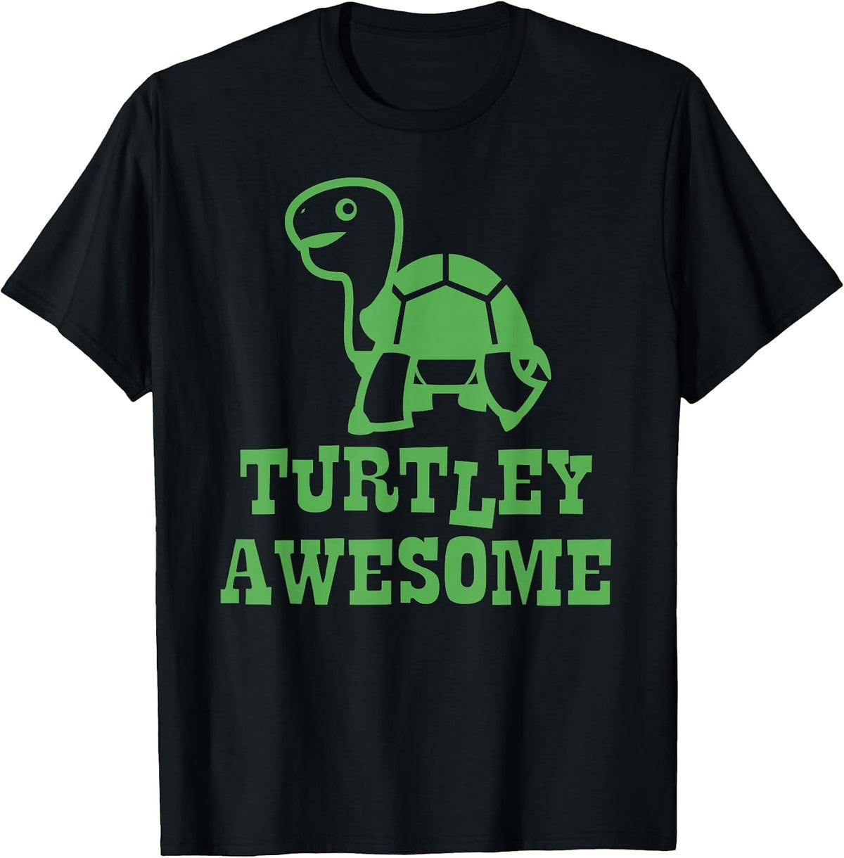 Turtley Awesome Funny Turtle Lover Cute Tween Boy Girl Kids T-Shirt - Black
