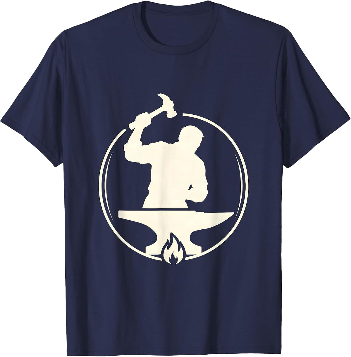 Sealed Smith Hammer Anvil Forge Craft Humor T-Shirt - Navy Blue