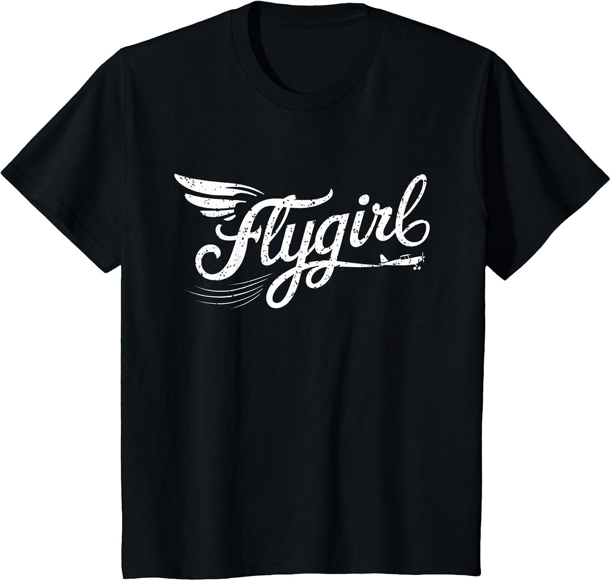 Flygirl Vintage Aviation - Pilot and Flight Attendant T-Shirt - Black
