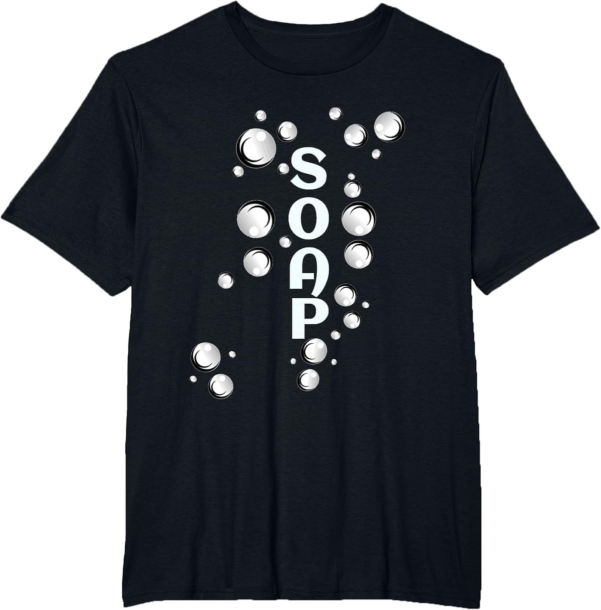 Soap and Loofah DIY Easy Matching Couples Halloween Costume T-Shirt - Black