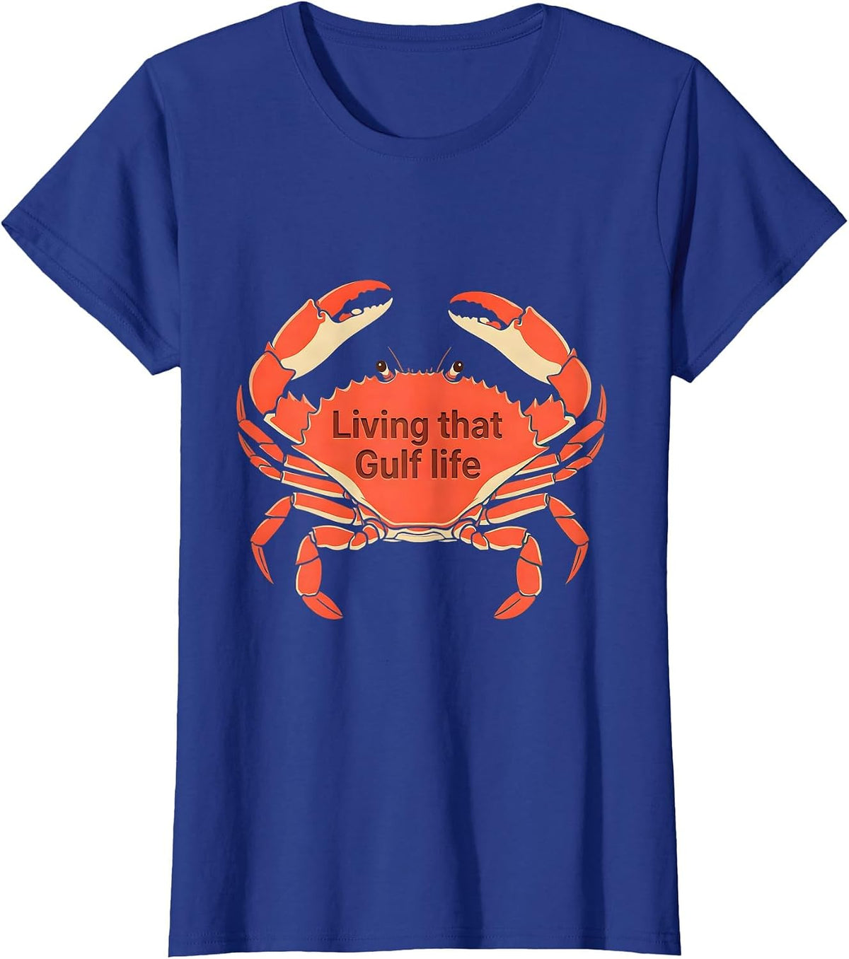 Women's Living That Gulf Life Gulf of Mexico Design T-Shirt - Royal Blue