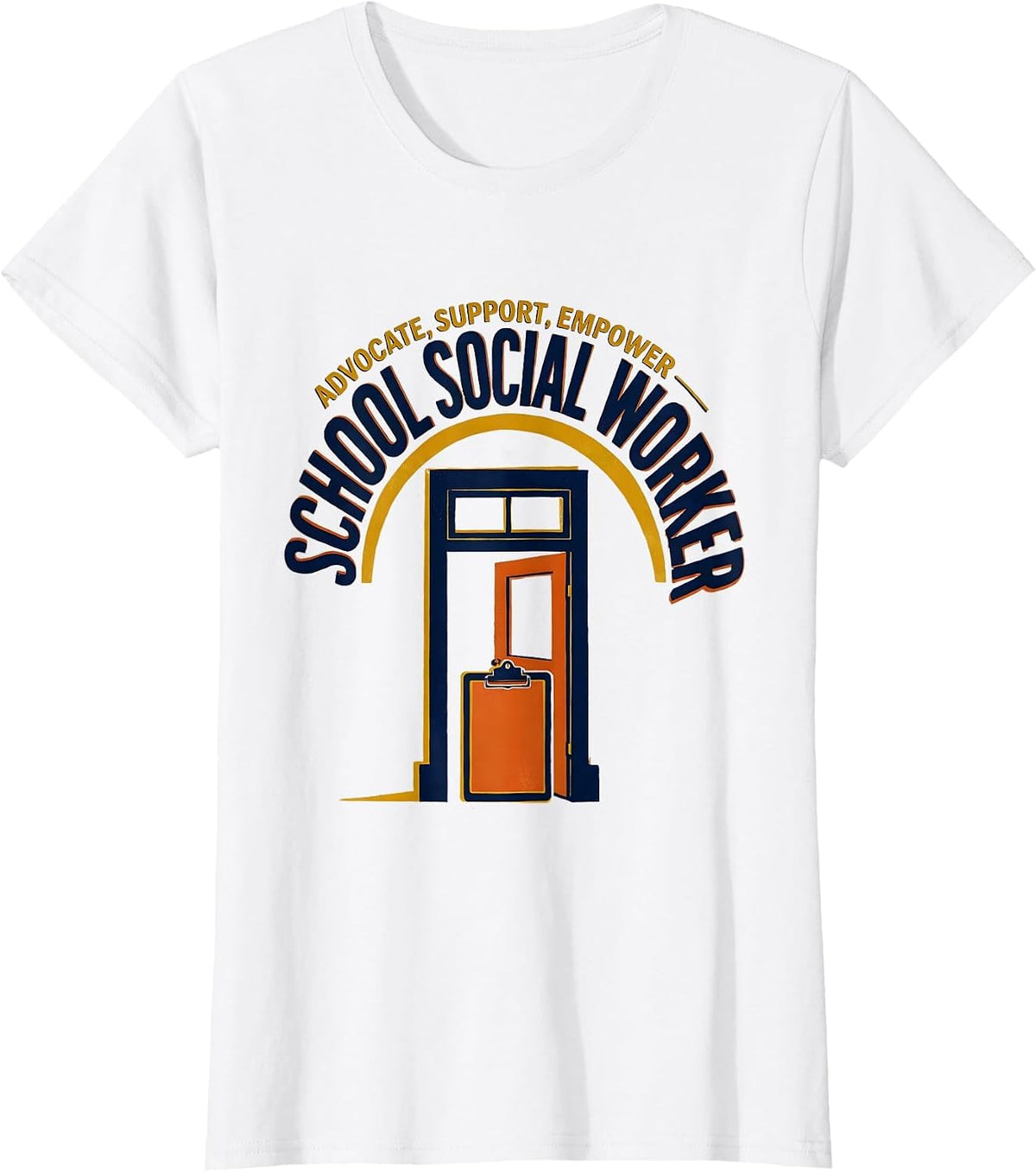 Women's Advocate Support Empower School Social Worker T-Shirt - White