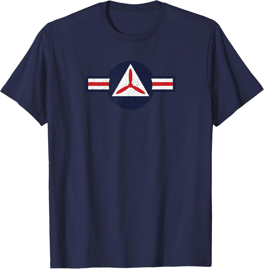 Civil Air Patrol Shirt Vintage Air Force Cap Roundel Tee T-Shirt - Navy Blue