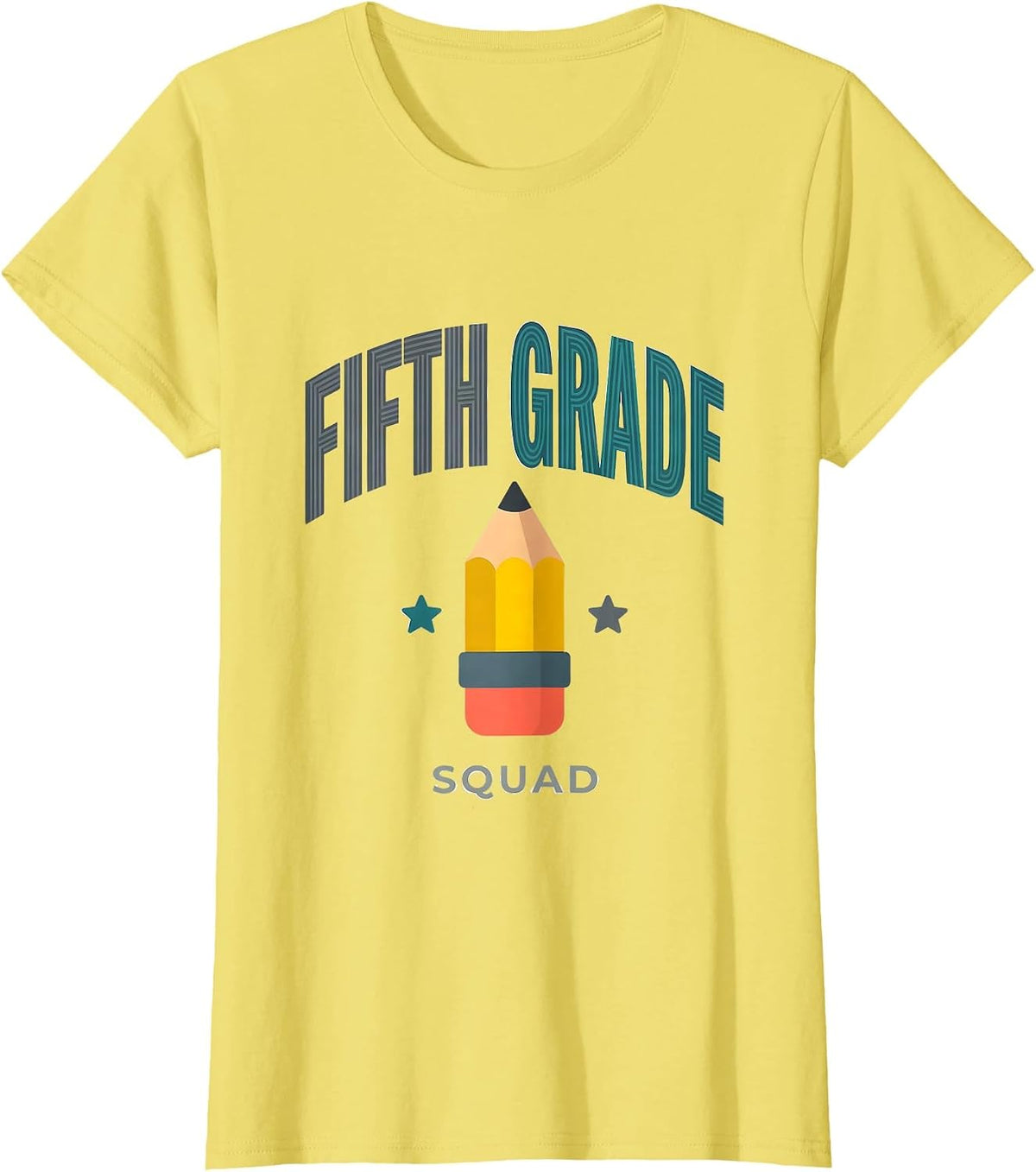 Fifth Grade Squad Teacher Crew Back To School Team T-Shirt - Lemon Yellow