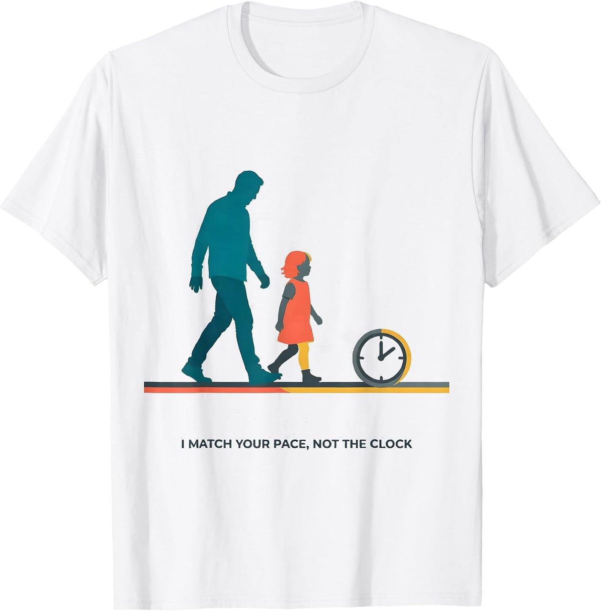 Men's I Match Your Pace Not The Clock Special Education Teacher T-Shirt - White