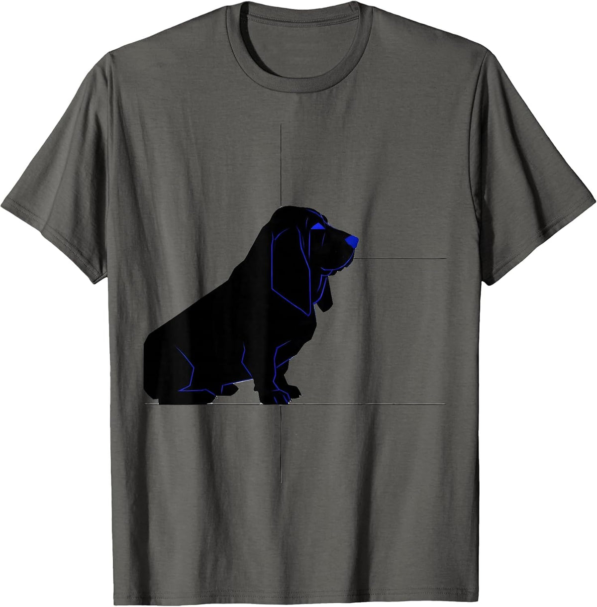 Basset Hound Dog Breed Funny Dog Lover Gift T-Shirt - Asphalt Grey