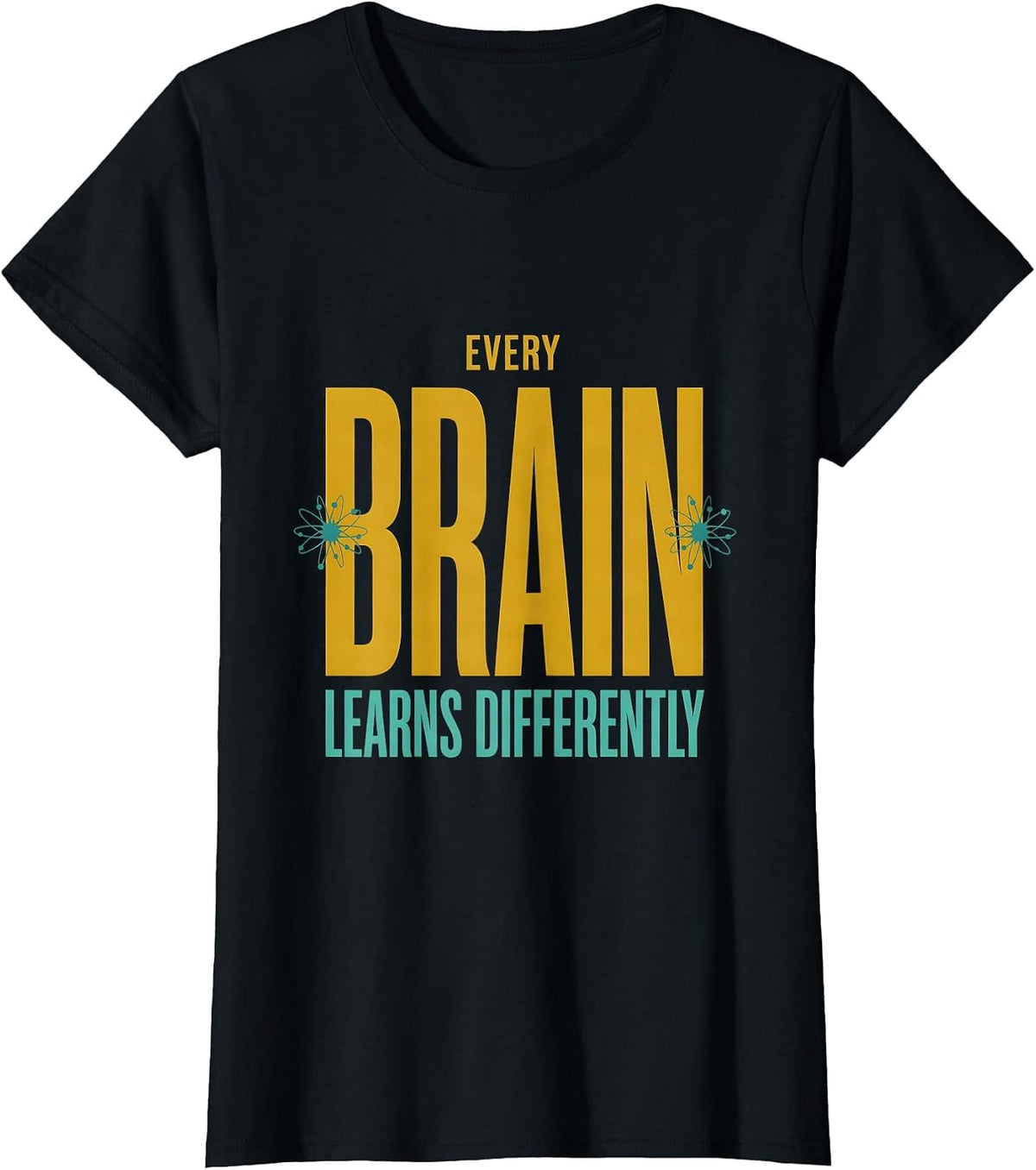 Every Brain Learns Differently Special Education Tee T-Shirt - Black