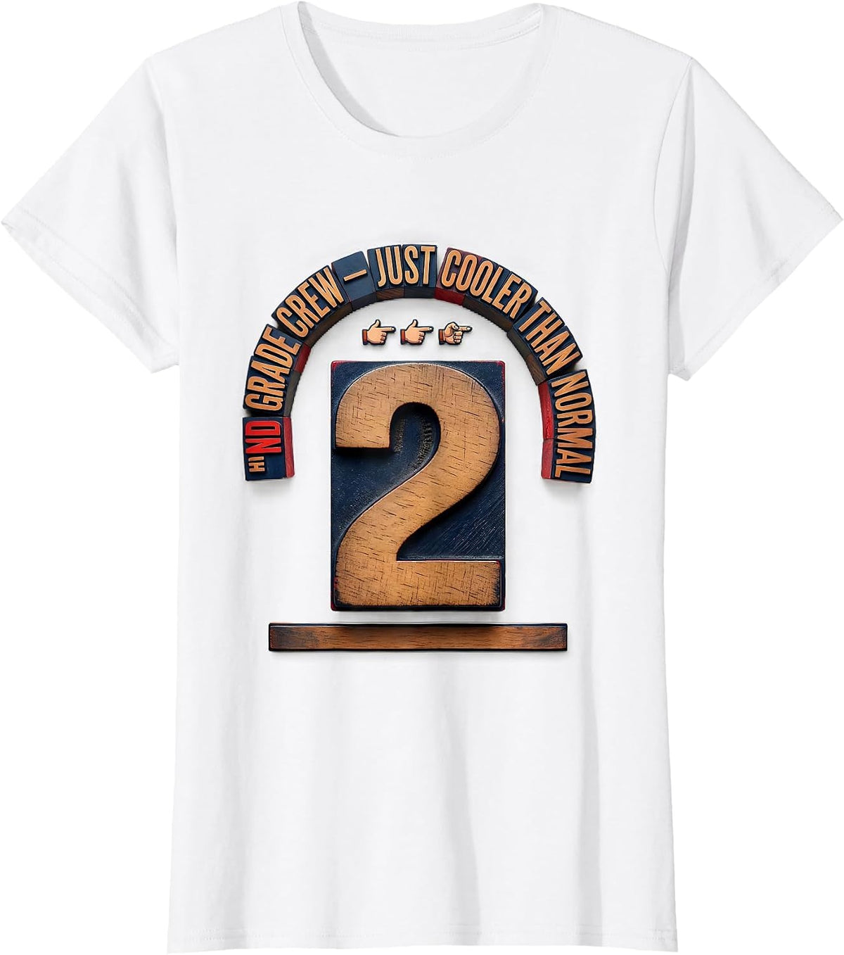 Women's 2nd Grade Crew Just Cooler Than Normal Teacher T-Shirt - White