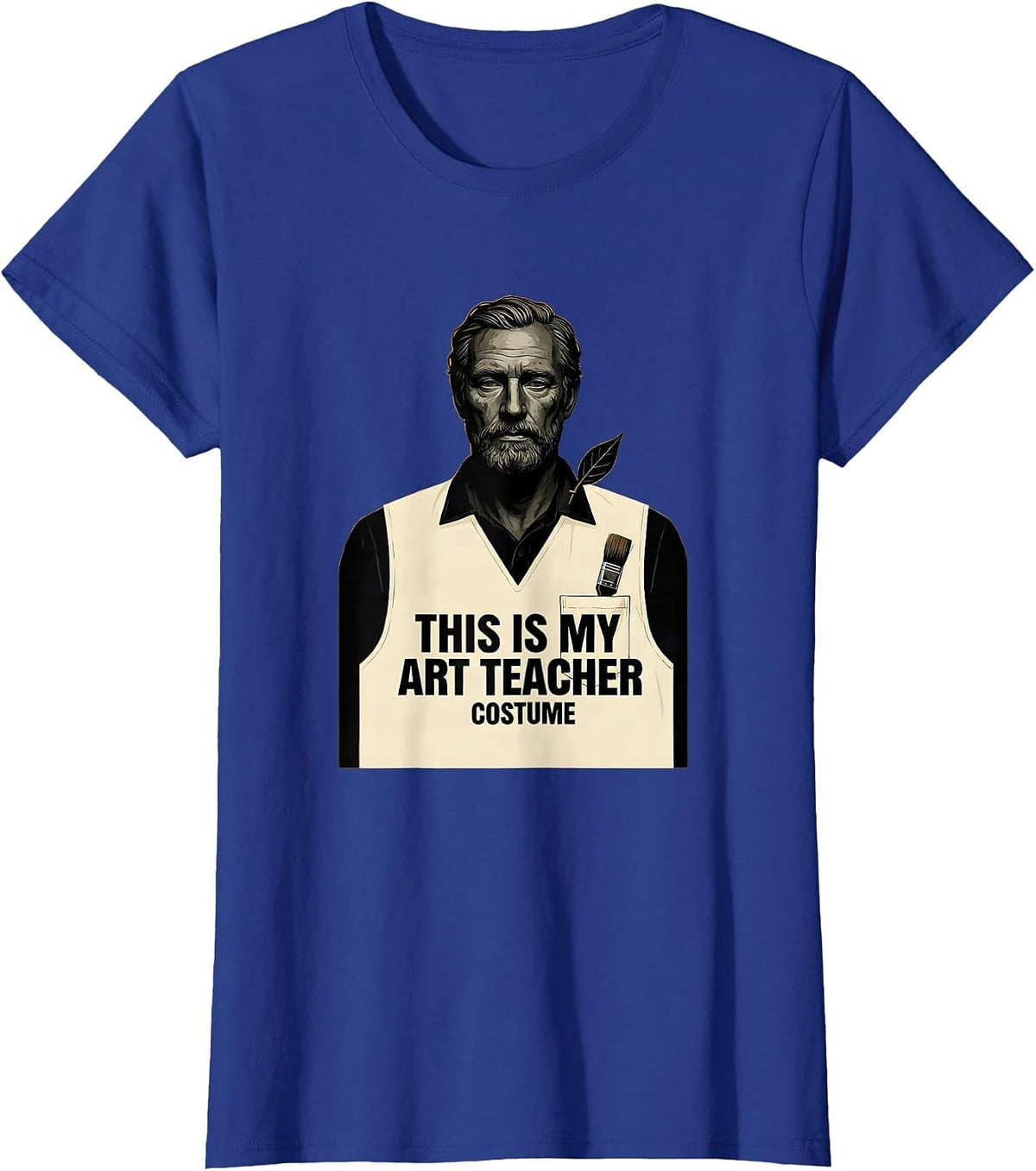 Women's This Is My Art Teacher Costume Funny Halloween Teacher Humor T-Shirt - Royal Blue