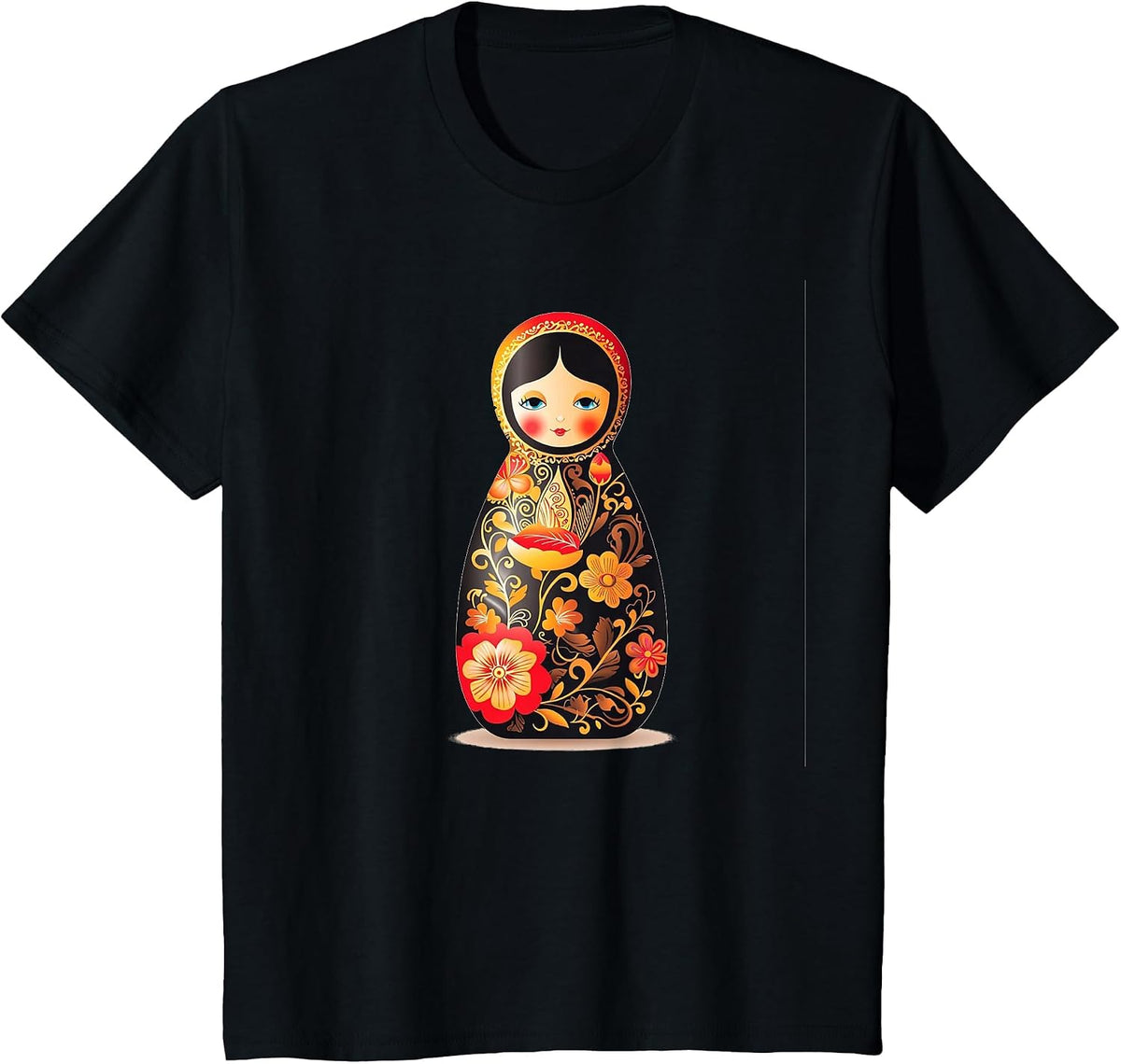 Funny Stacking Russian Doll Costume T-Shirt - Black