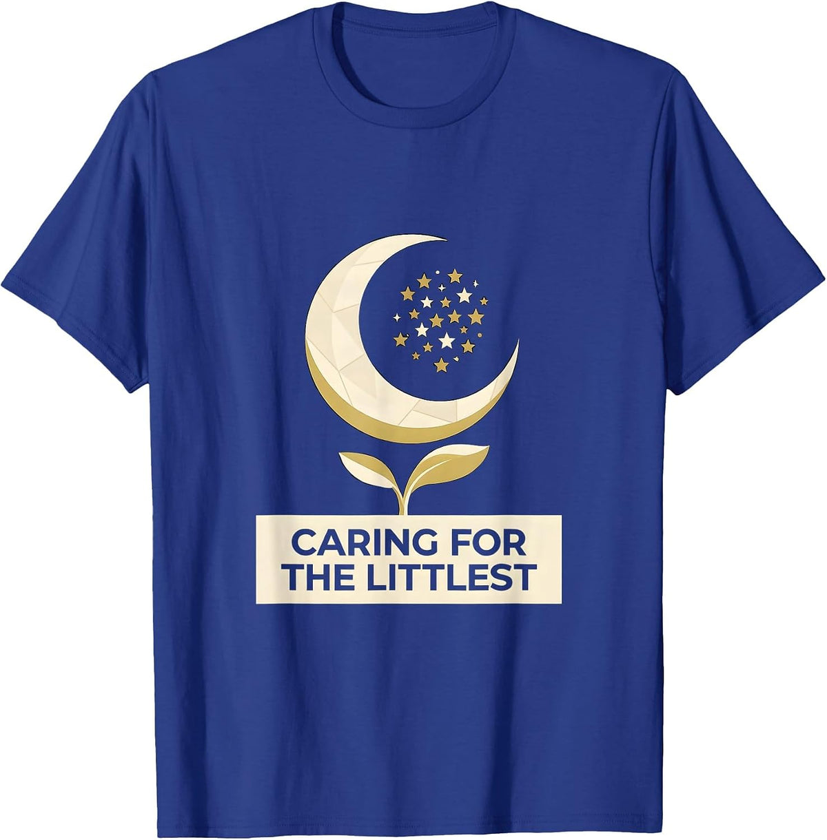 NICU Nurse Caring for the Littlest Design T-Shirt - Royal Blue