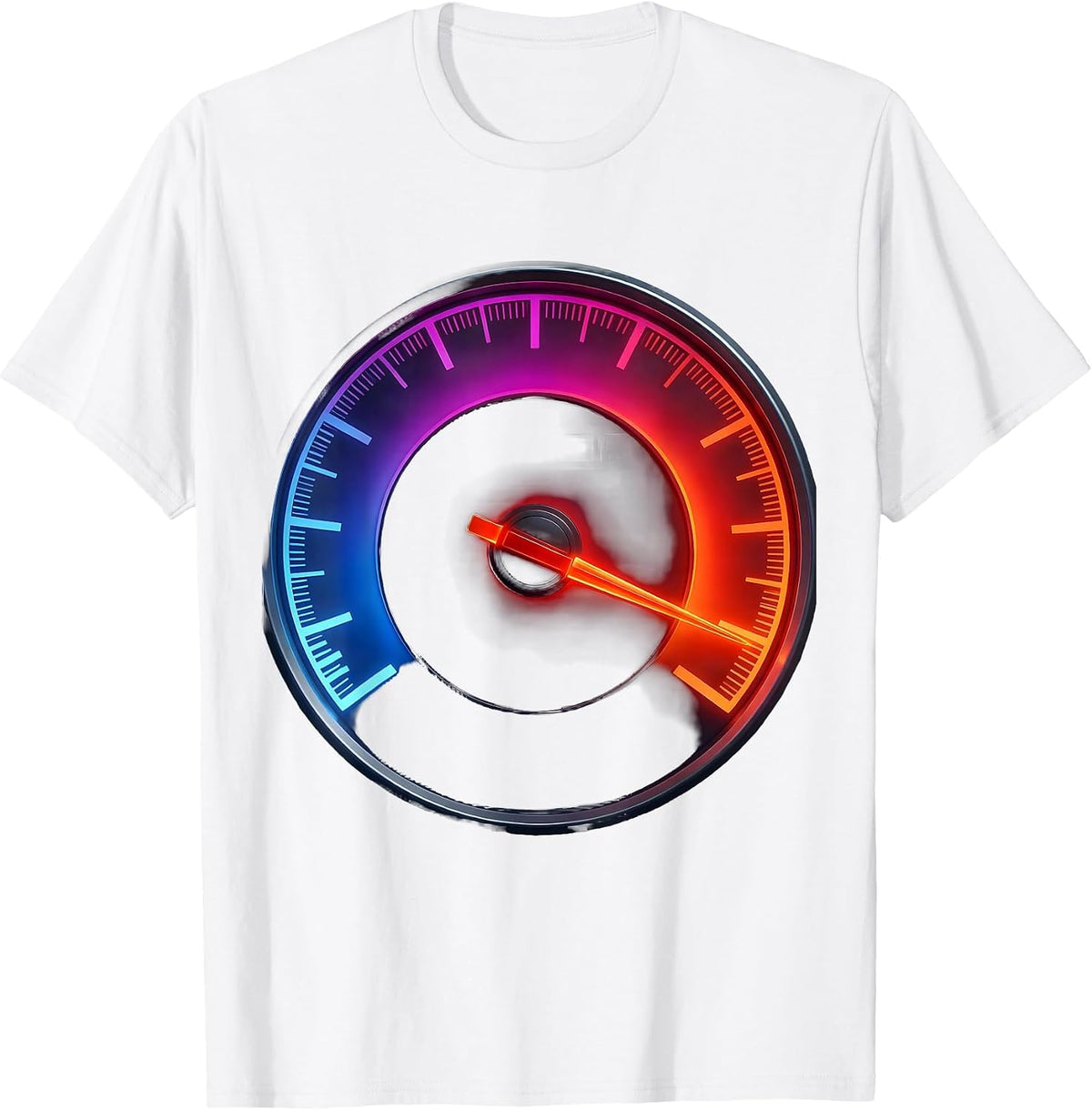Men's ADHD Awareness Redline Speedometer Graphic T-Shirt - White