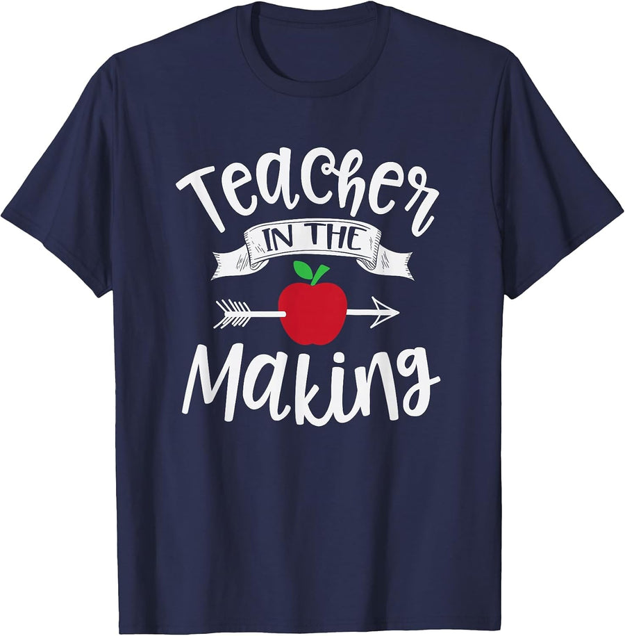 Teacher in The Making Training Student Educator School Funny T-Shirt - Navy Blue