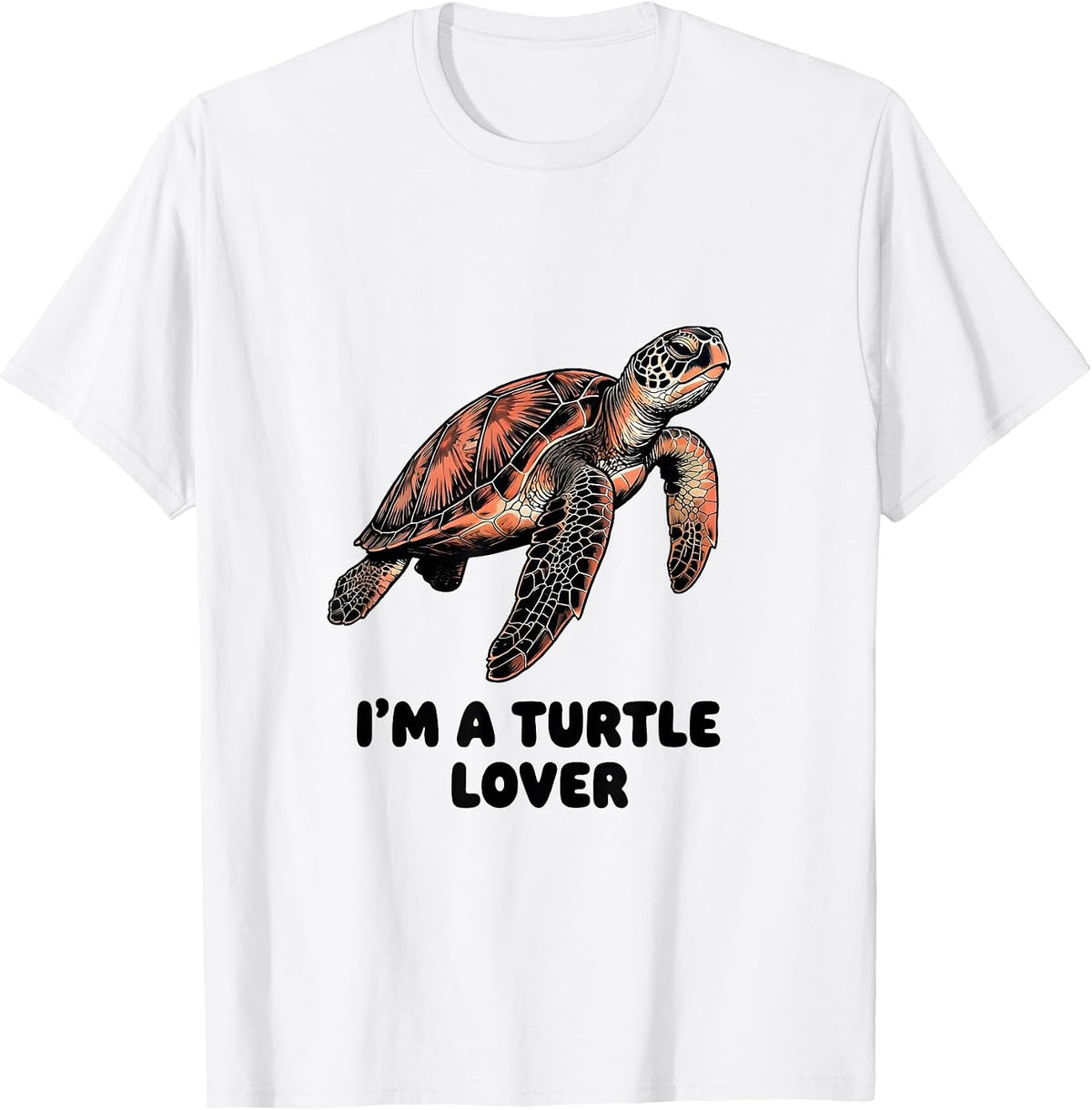 Men's I'm A Turtle Lover Funny Sea Turtle Enthusiast Gift T-Shirt - White