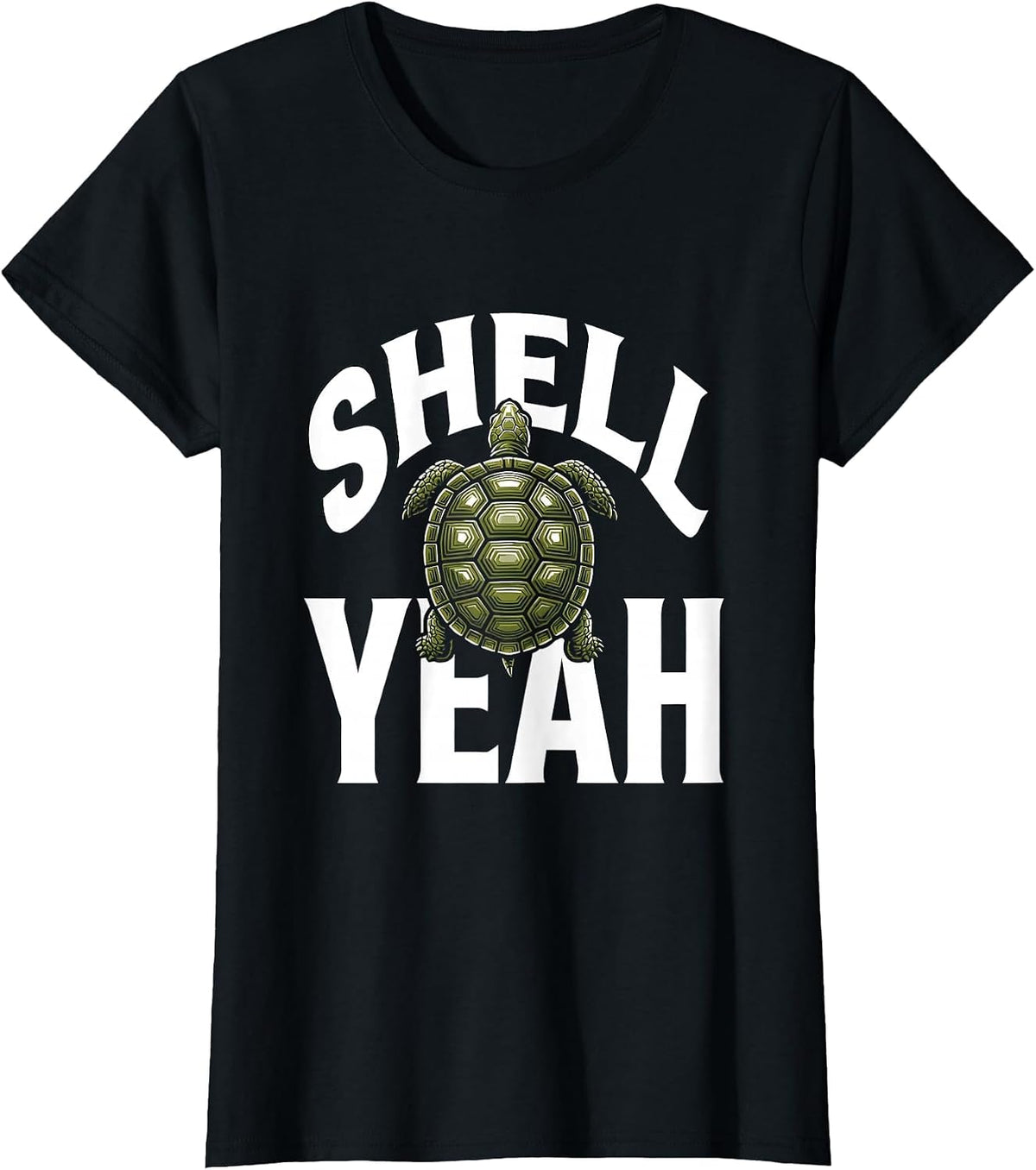 Shell Yeah Turtle Lover Graphic Design T-Shirt - Black