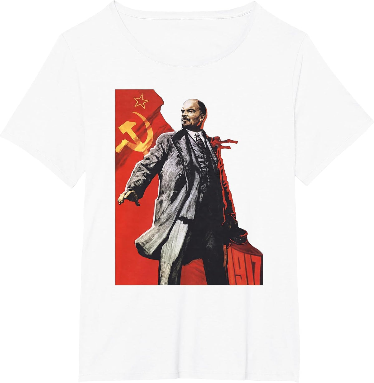 Lenin Forever Soviet Union USSR Russia Retro Vintage Jersey T-Shirt - White