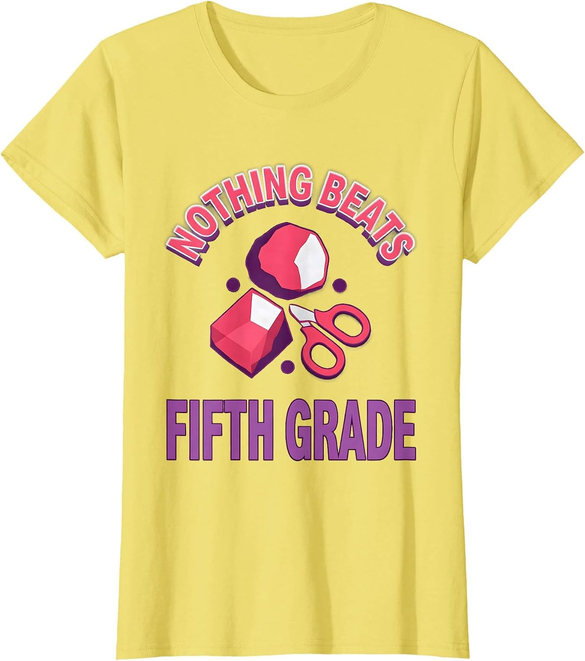 Nothing Beats Fifth Grade Funny Back To School Teacher T-Shirt - Lemon Yellow