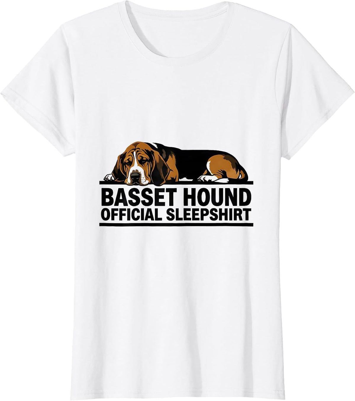 Basset Hound Official Sleepshirt Pajamas Nightgown T-Shirt - White