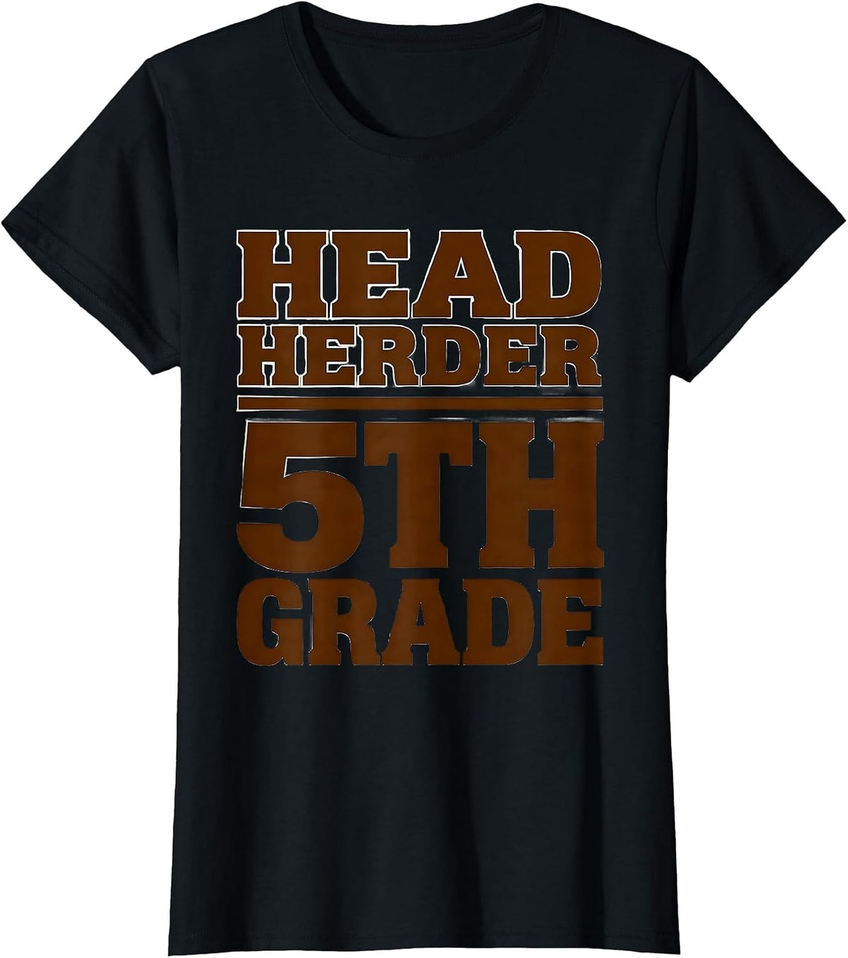 Head Herder 5th Grade Western Cowboy Teacher Back To School T-Shirt - Black