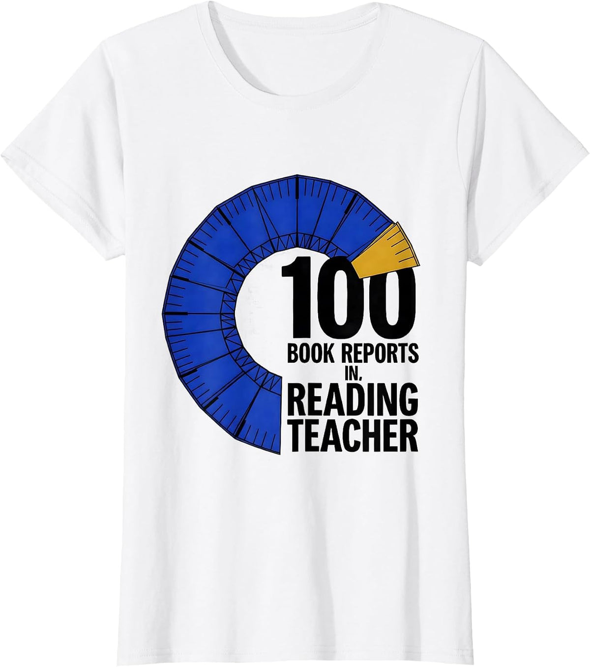 100 Book Reports In Reading Teacher 100th Day of School T-Shirt - White