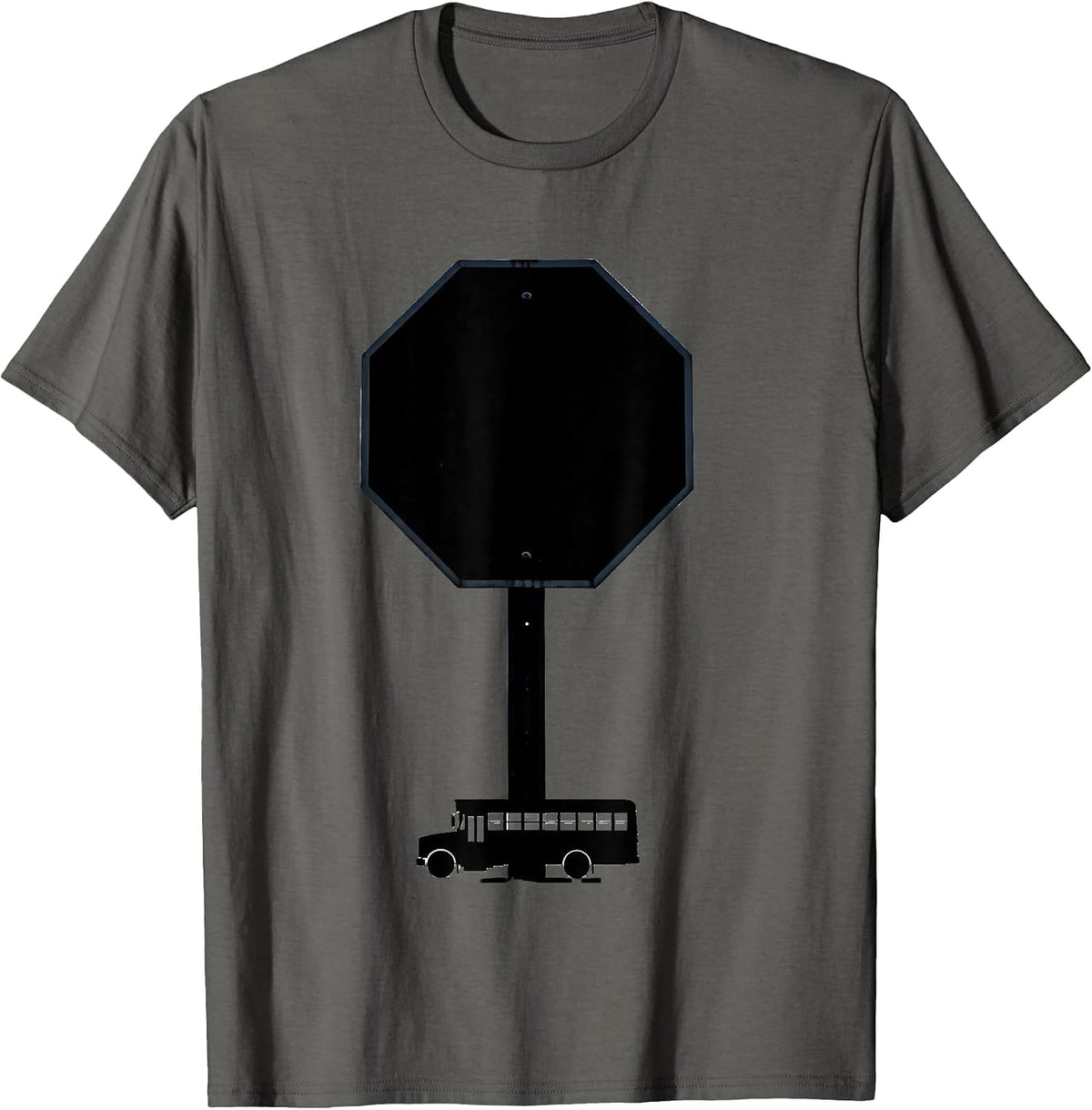 Men's Monumental Stop-Arm School Bus Driver Funny T-Shirt - Asphalt Grey