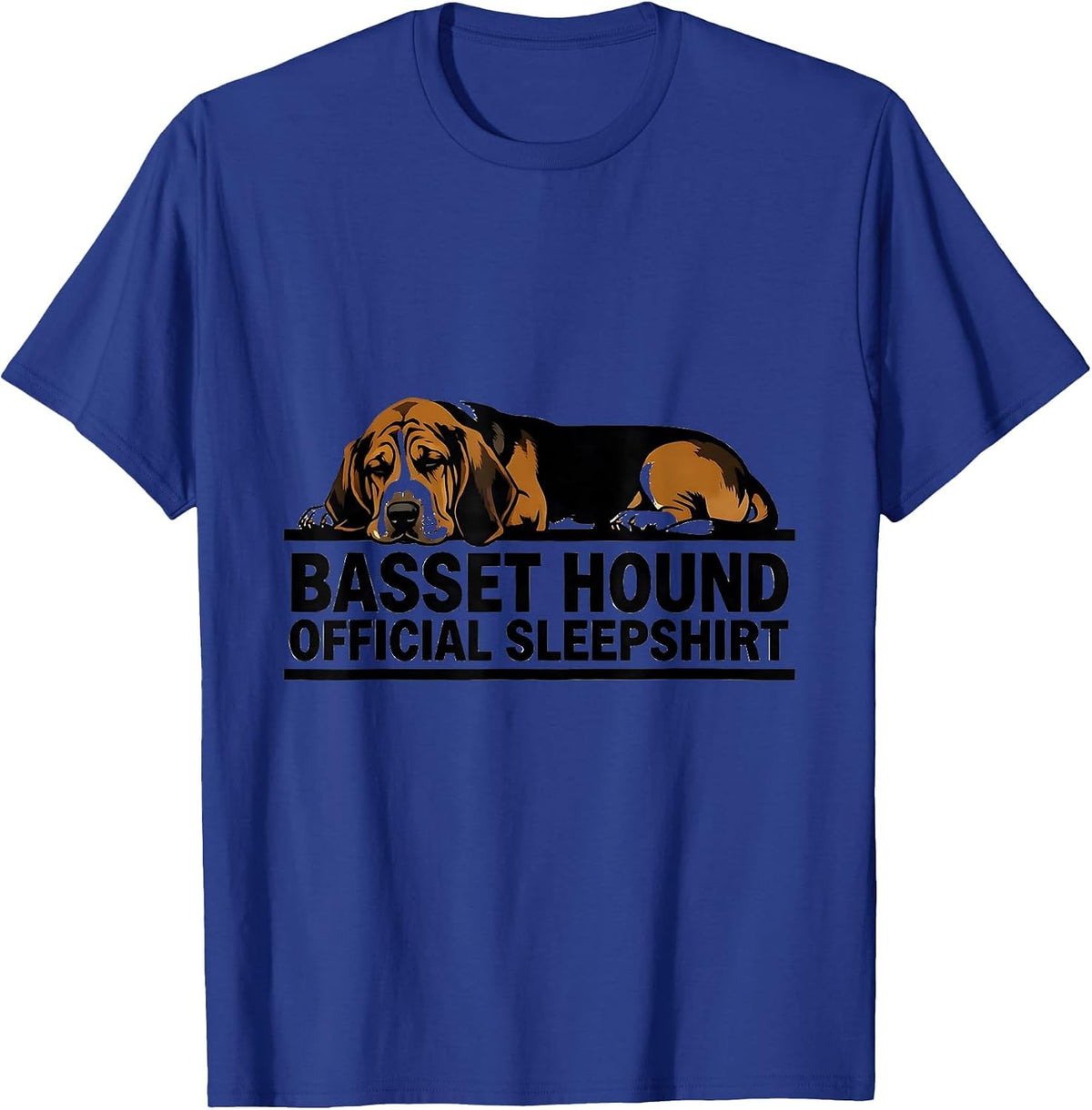 Basset Hound Official Sleepshirt Pajamas Nightgown T-Shirt - Royal Blue