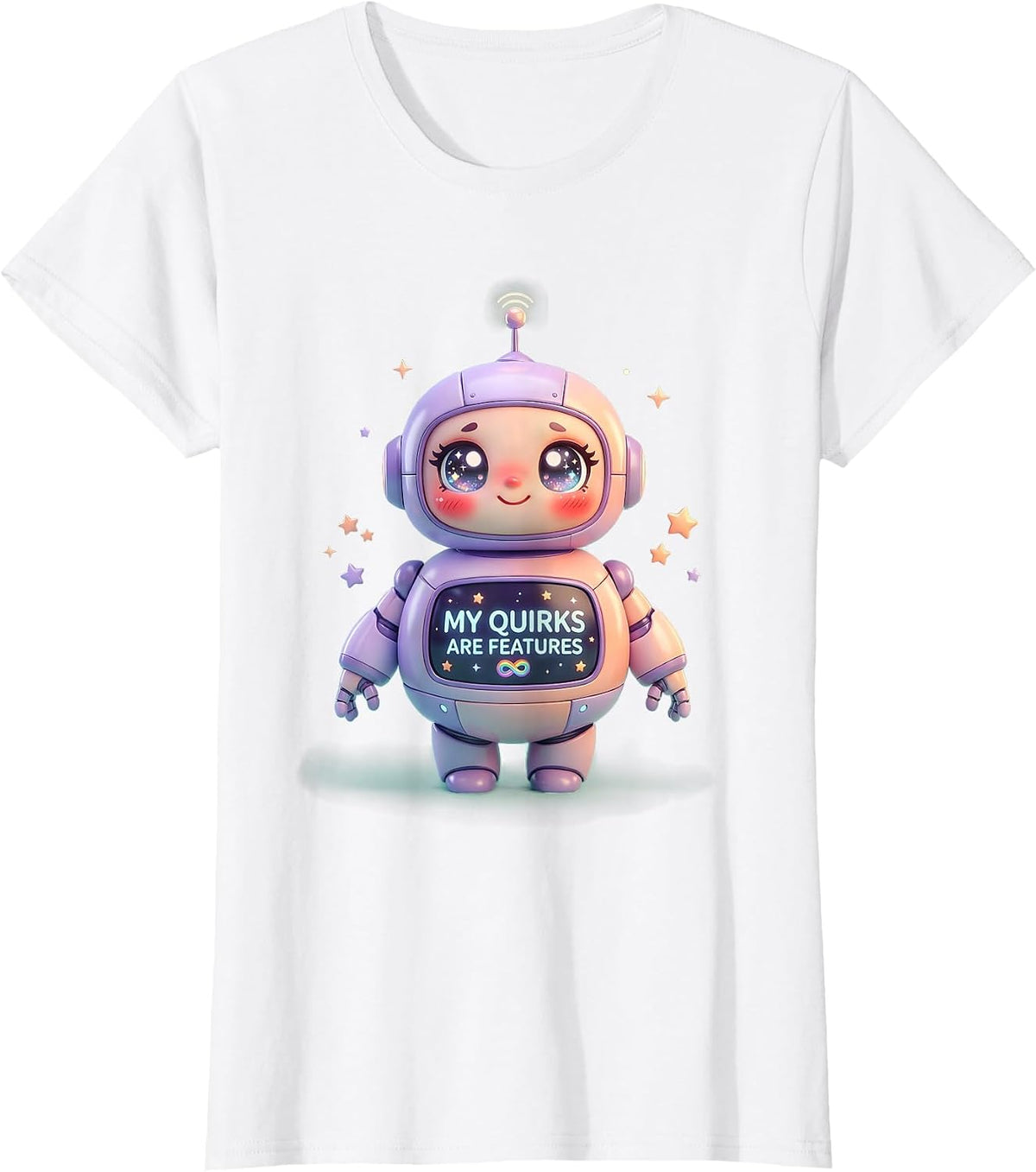 My Quirks Are Features Autism Awareness Design T-Shirt - White