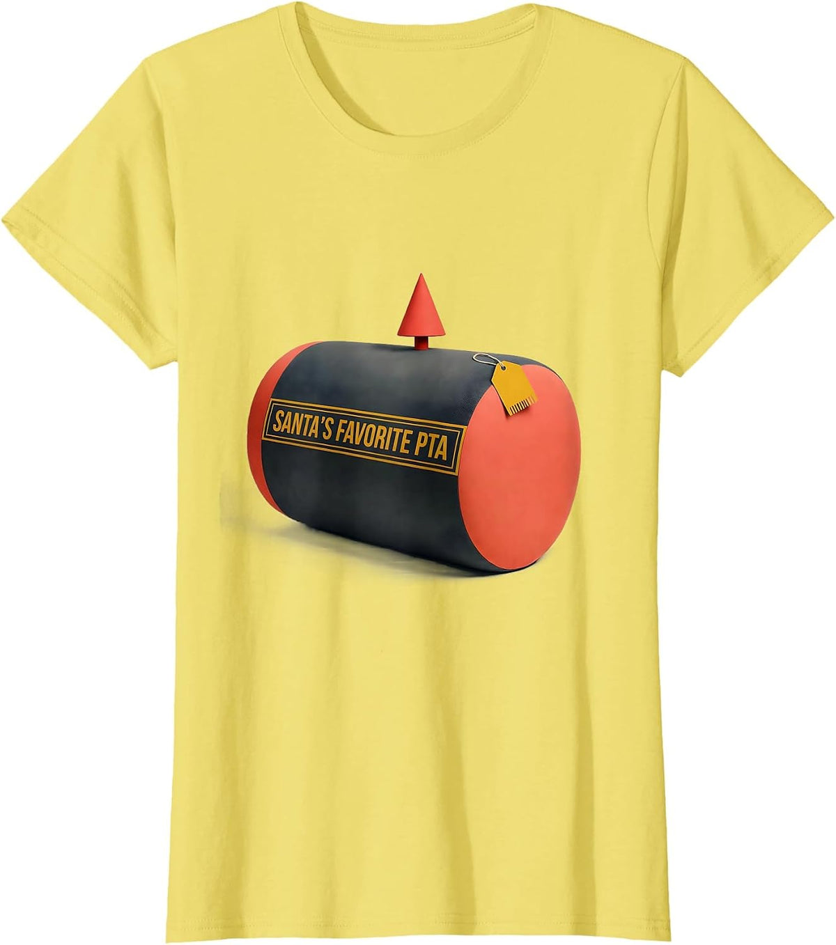 Santa's Favorite PTA Midcentury Modern Therapy Team T-Shirt - Lemon Yellow