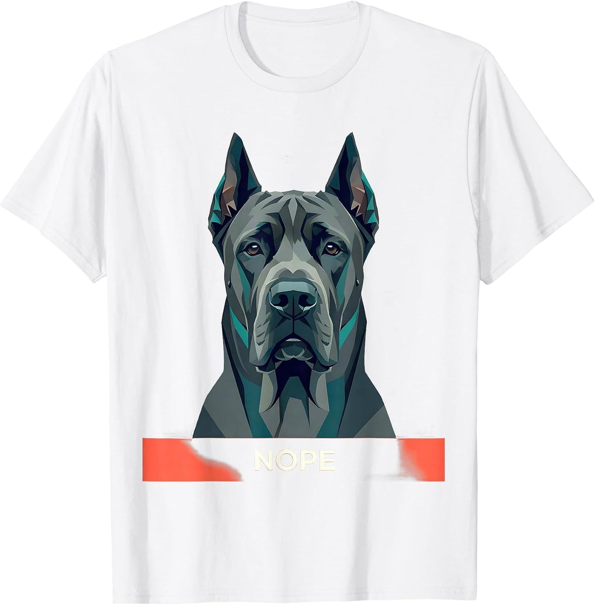 Men's Nope Funny Great Dane Dog Lover Breed Meme T-Shirt - White