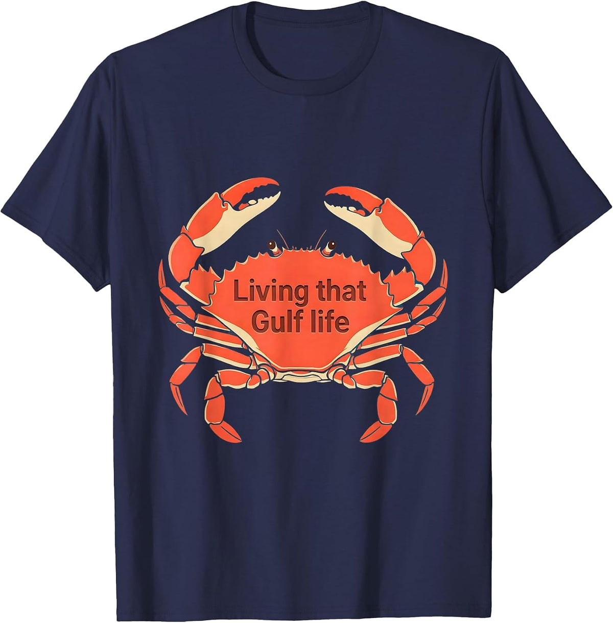 Men's Living That Gulf Life Gulf of Mexico Design T-Shirt - Navy Blue