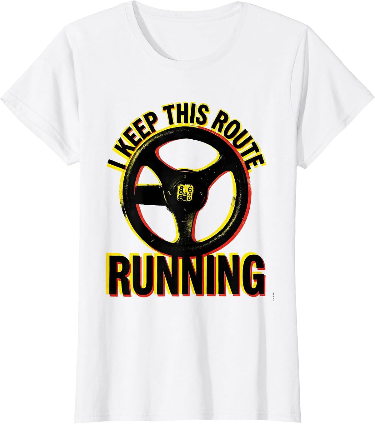 I Keep This Route Running Funny School Staff Bus Driver T-Shirt - White
