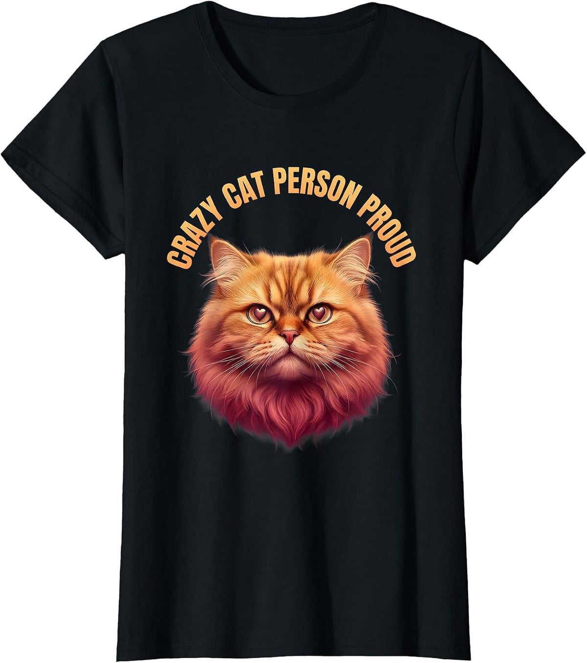 Crazy Cat Person Proud Feline Lover Design T-Shirt - Black