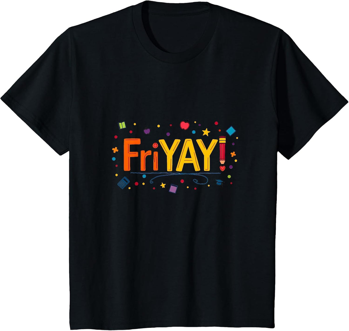 Friyay School Spirit Celebration for Students & Teachers T-Shirt - Black