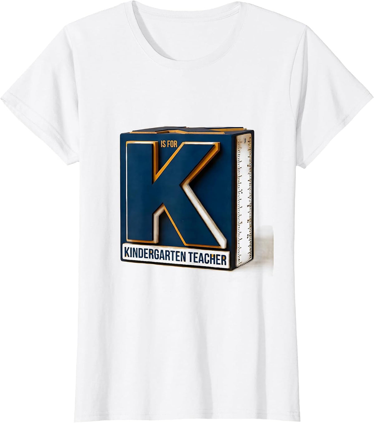 K Is For Kindergarten Teacher Whimsical Back To School T-Shirt - White