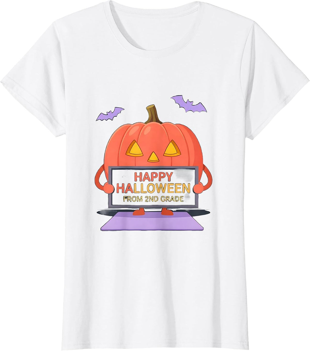 Happy Halloween From 2nd Grade Funny Teacher Halloween T-Shirt - White