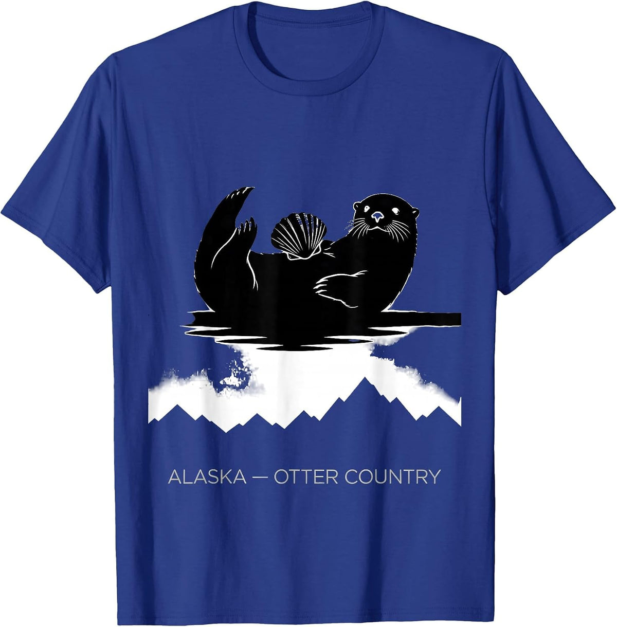 Alaska Otter Country Vintage Alaska Wildlife Souvenir T-Shirt - Royal Blue