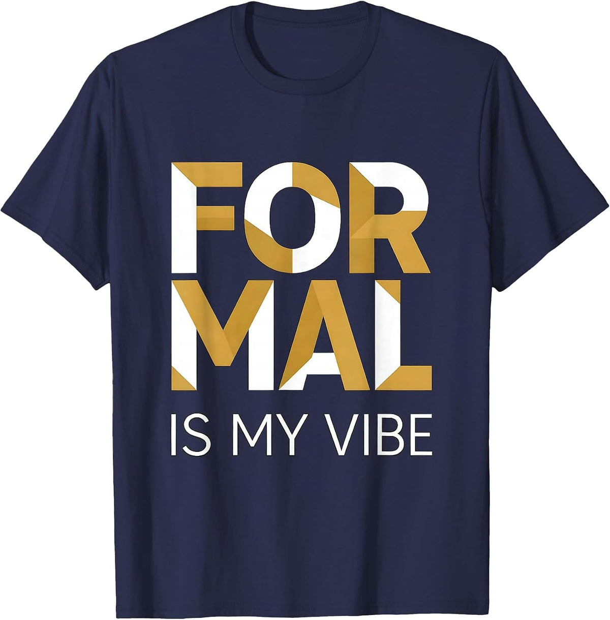 Formal Is My Vibe Tuxedo Graphic Design T-Shirt - Navy Blue